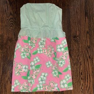 Lilly Pulitzer strapless garden dress